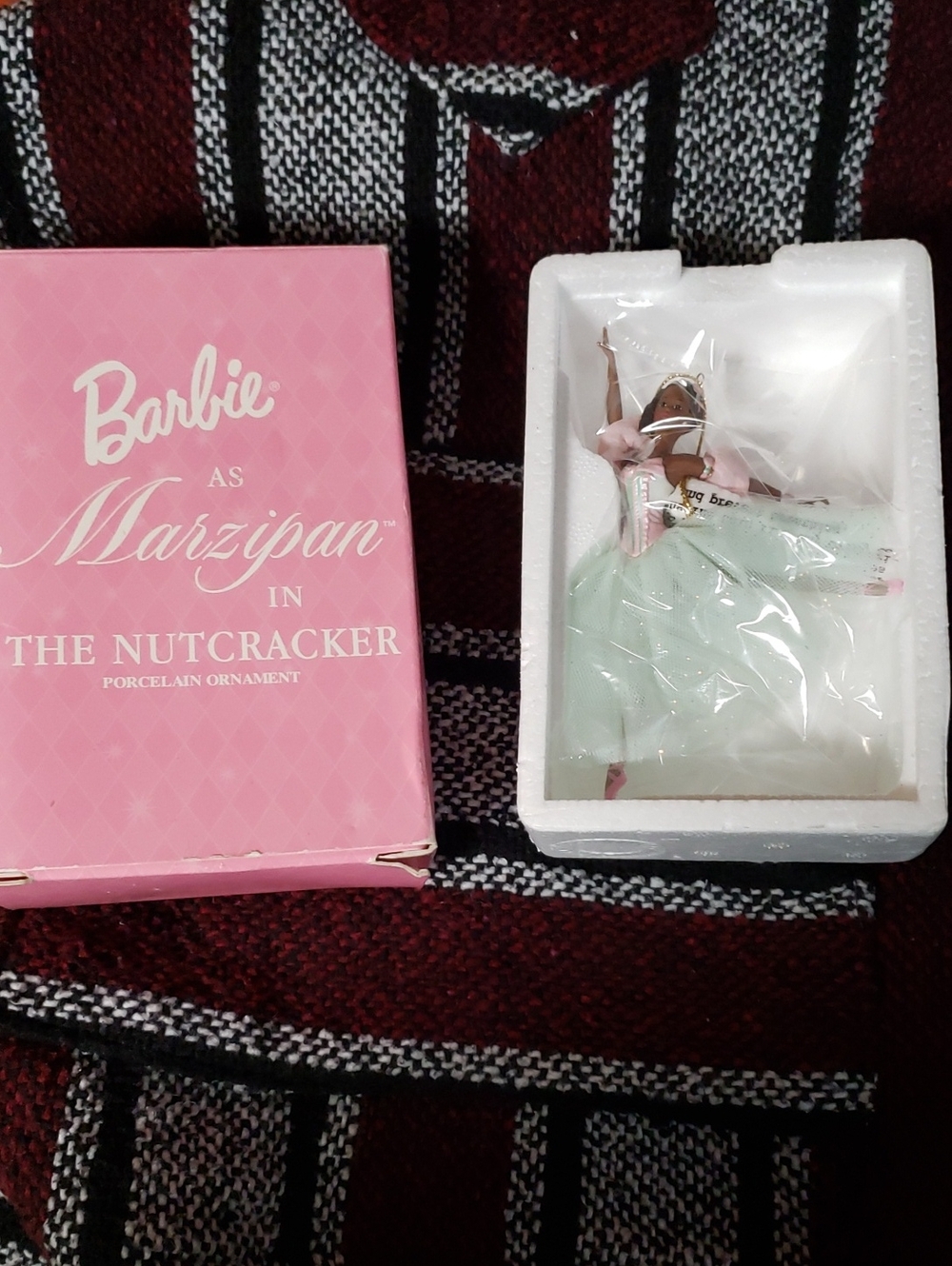 Barbie Porcelain Ornament in Pink & Mint